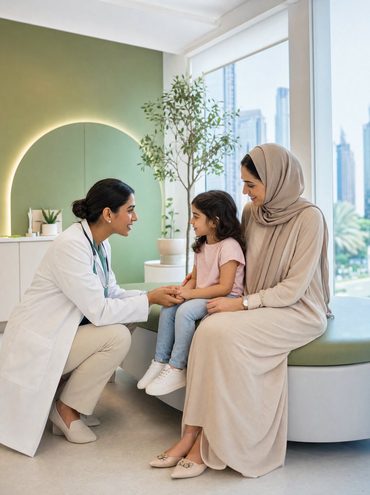 Doctor with a child patient